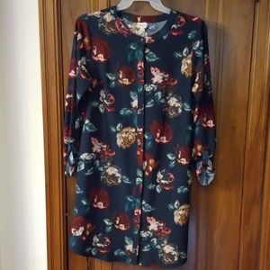 COPY - Merona Floral Shirt Dress w/ tie